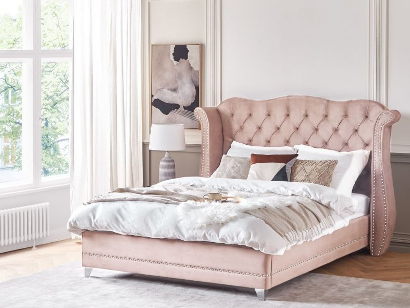 Seng Ayette 180x200 cm Fløjlsblød Pastelrosa
