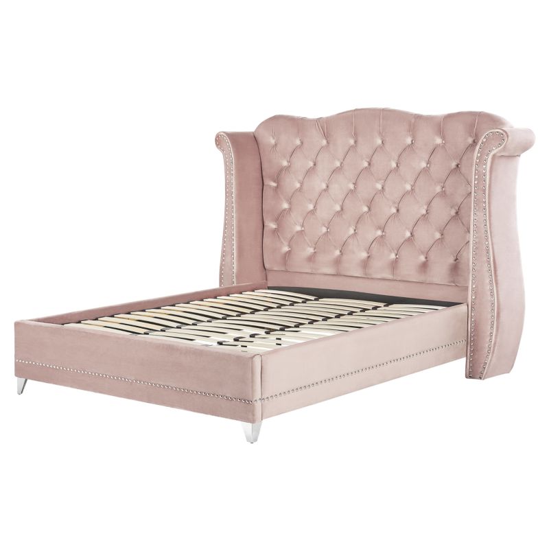 Seng Ayette 180x200 cm Fløjlsblød Pastelrosa