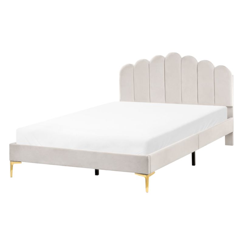 Seng Sauvian 140x200 cm Hvid Velour