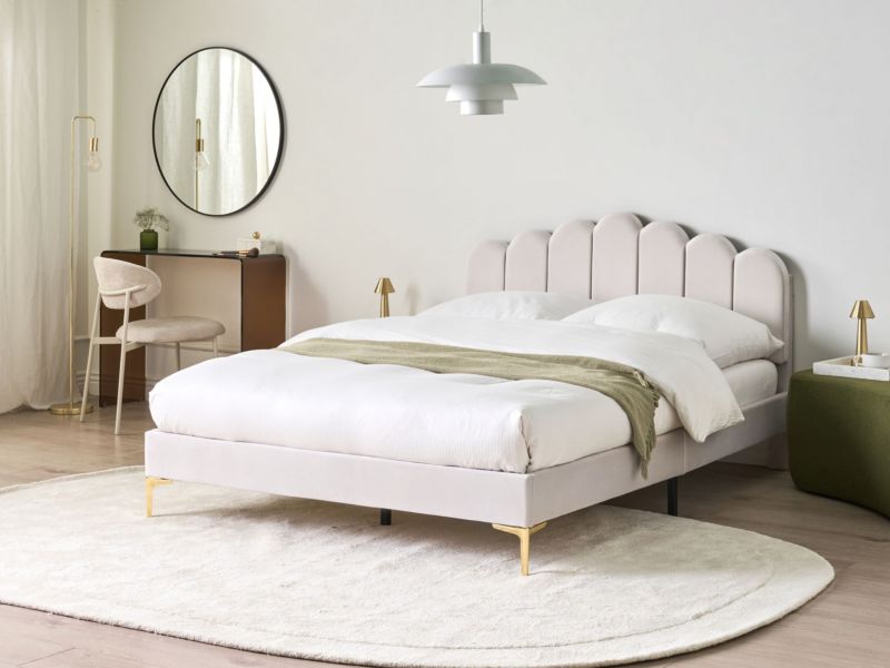 Seng Sauvian 140x200 cm Hvid Velour
