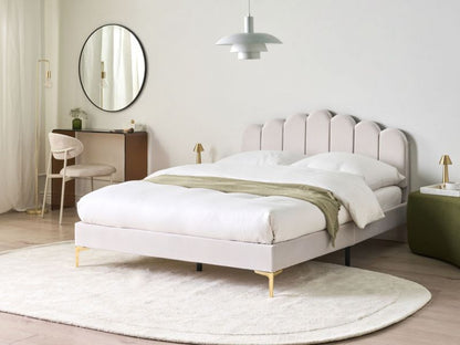 Seng Sauvian 140x200 cm Hvid Velour