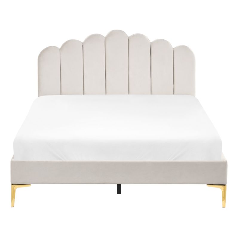 Seng Sauvian 140x200 cm Hvid Velour