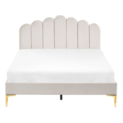Seng Sauvian 140x200 cm Hvid Velour