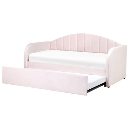 Udtræksseng Velour Eyburie 90x200 cm Pastelrosa