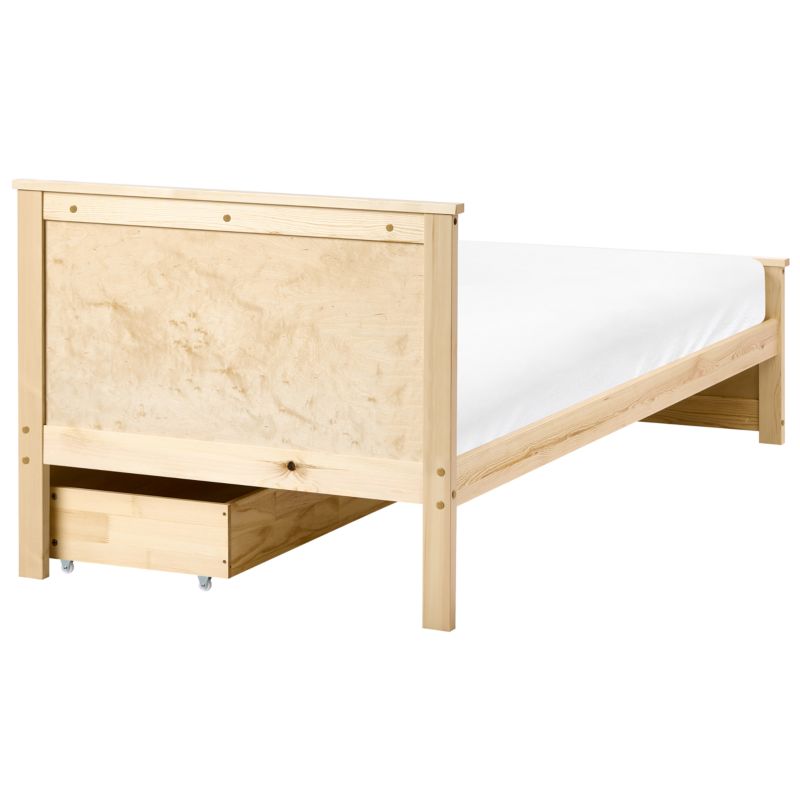 Seng Dauphin med 2 Skuffer Fyrretræ Lys Brun 90x200 cm