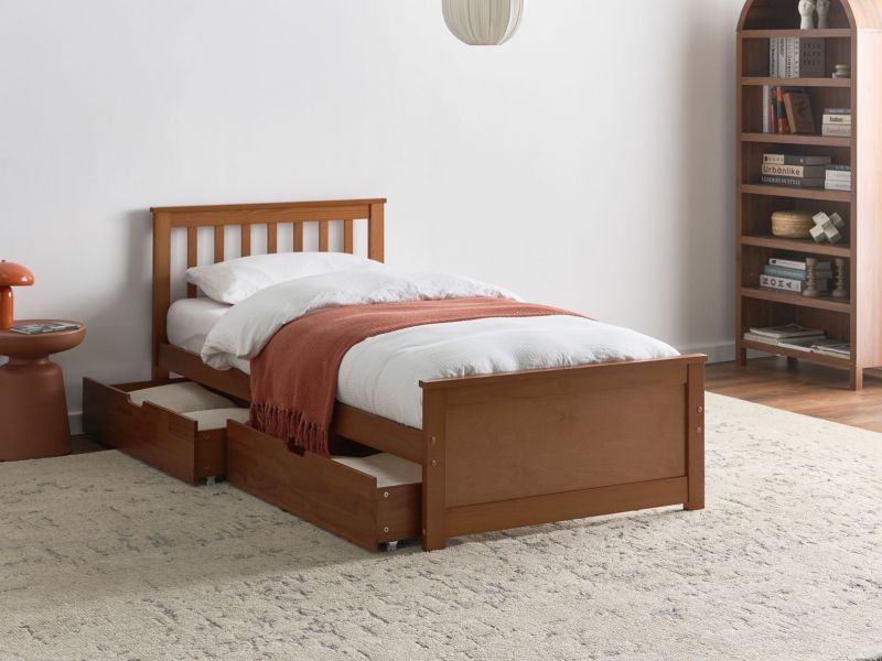 Seng Olendon 90x200 cm Fyrretræ Brun