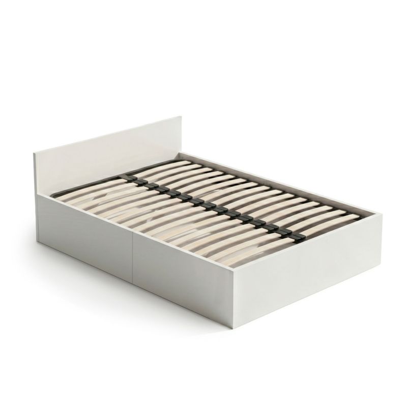 Seng med Opbevaring AKORD 120x200 cm Hvid