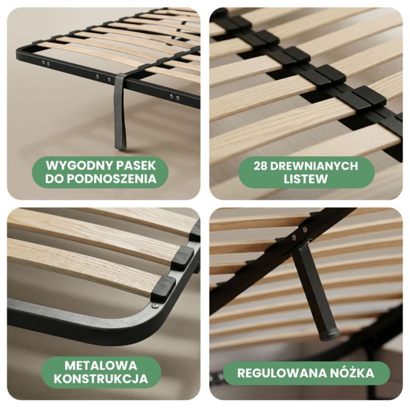 Seng med Opbevaring AKORD 120x200 cm Hvid