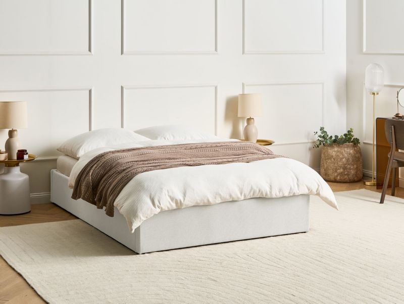 Polstret Seng Dinan Lys Beige 140x200 cm