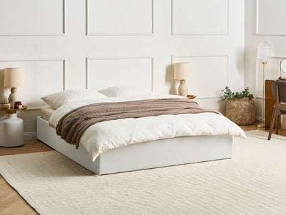 Seng med Opbevaring Dinan Lys Beige 160x200 cm