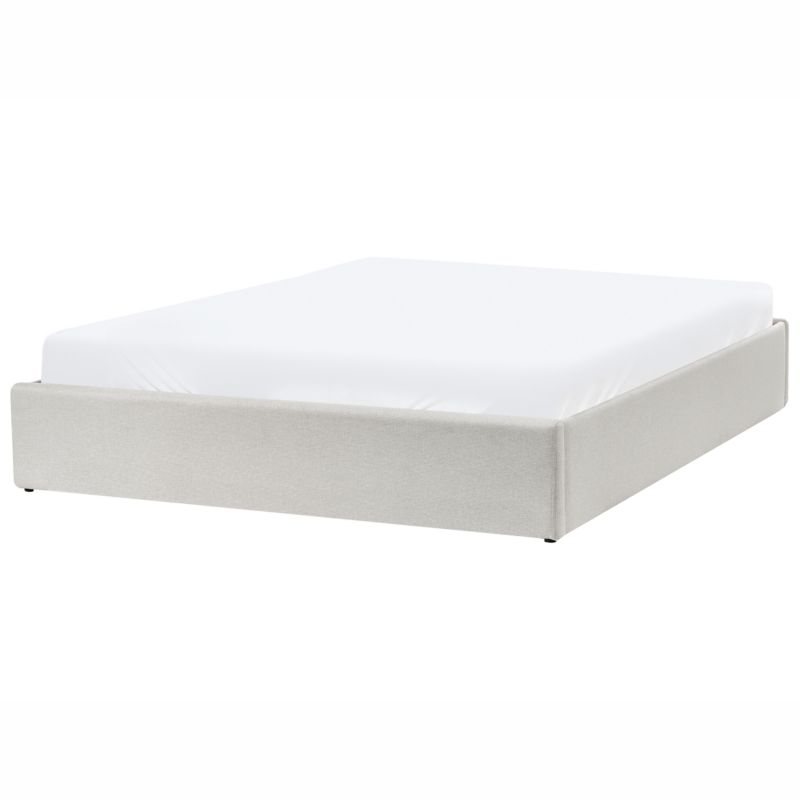 Seng med Opbevaring Dinan Lys Beige 160x200 cm