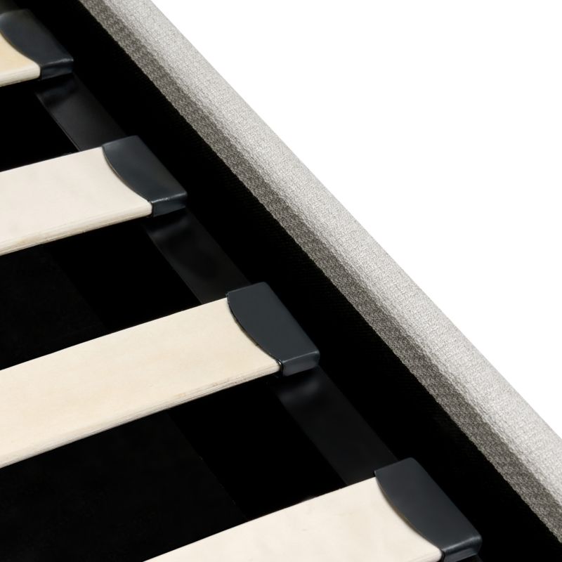 Seng med Opbevaring Dinan Lys Beige 160x200 cm