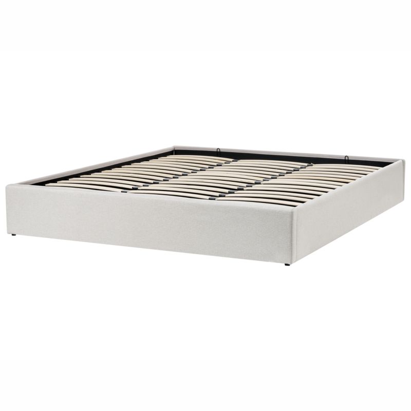 Seng med Opbevaring Dinan Lys Beige 180x200 cm