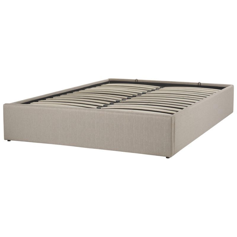 Seng med Opbevaring Dinan Lysebrun 140x200 cm