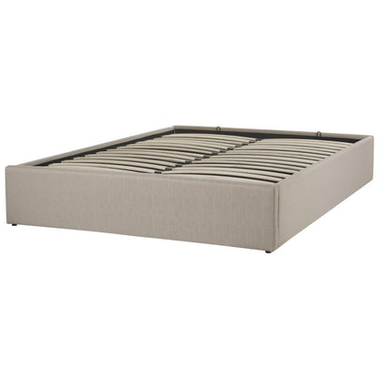 Seng med Opbevaring Dinan Lysebrun 140x200 cm