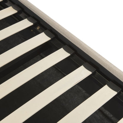 Seng med Opbevaring Dinan Lysebrun 140x200 cm