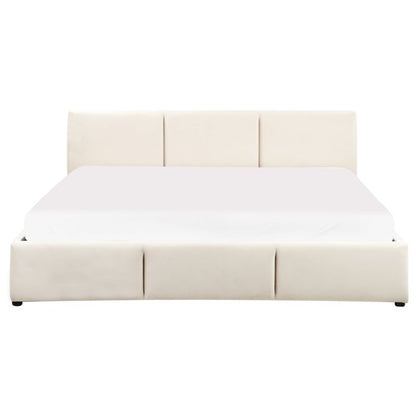 Seng med Opbevaring Bousse Velour Lys Beige 180x200 cm