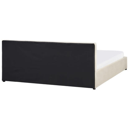 Seng med Opbevaring Bousse Velour Lys Beige 180x200 cm