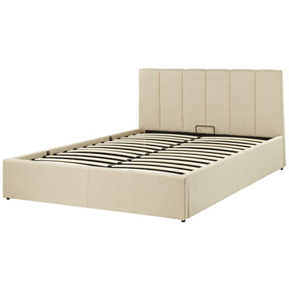 Seng med opbevaring Dreux Beige 140x200 cm