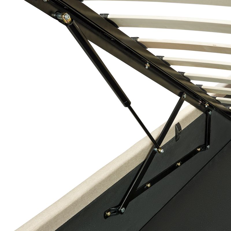 Seng med opbevaring Dreux Beige 140x200 cm