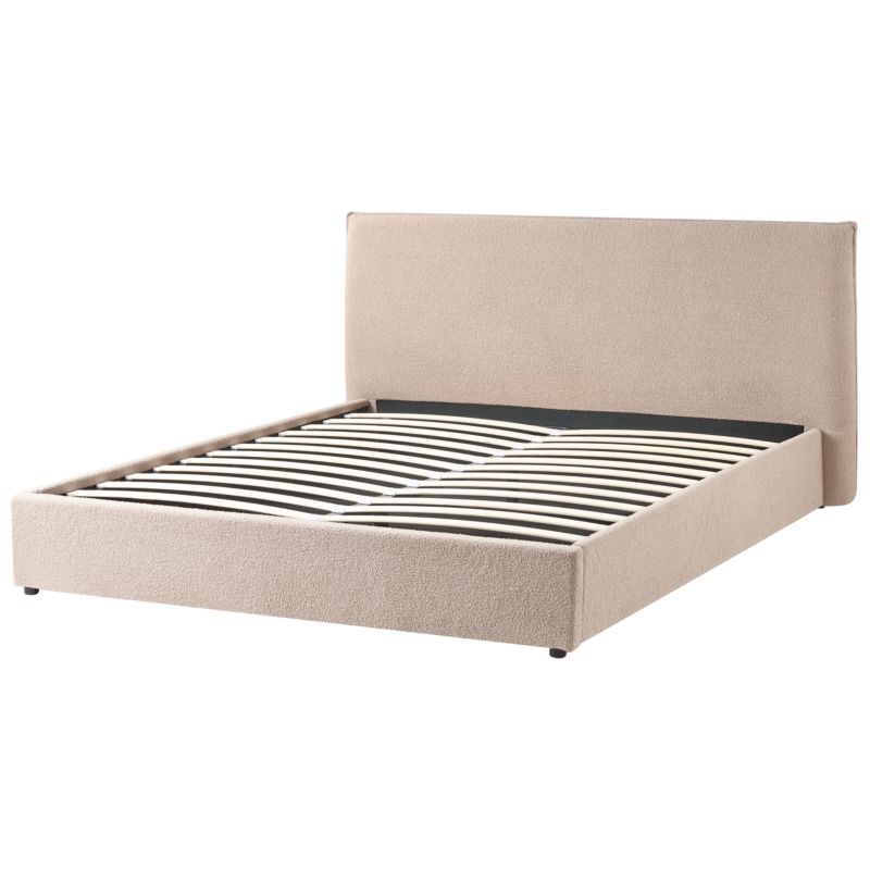 Seng med Opbevaring Lavaur Boucle Beige 180x200 cm