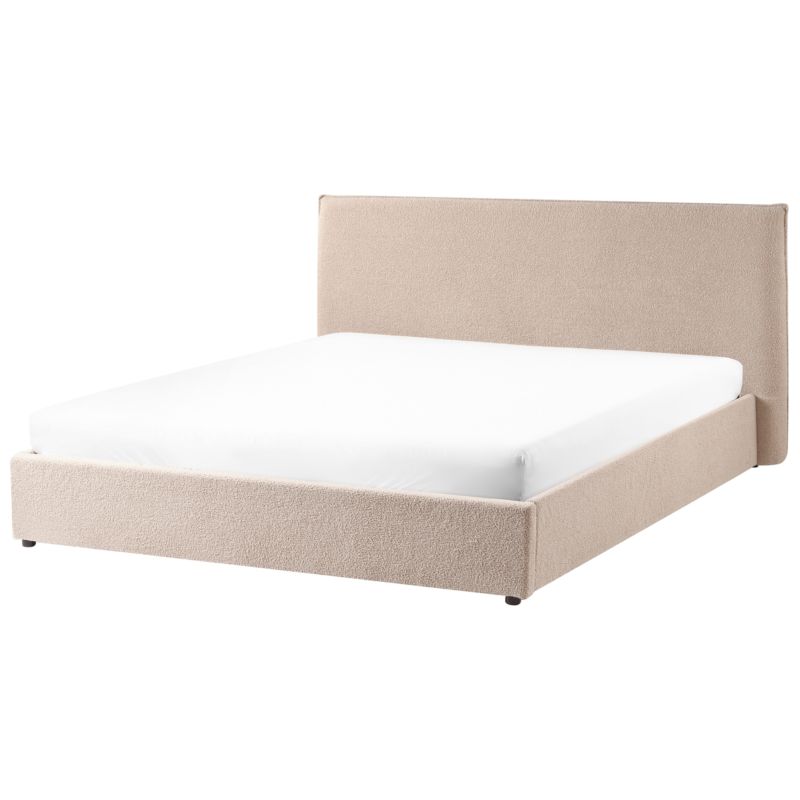 Seng med Opbevaring Lavaur Boucle Beige 180x200 cm