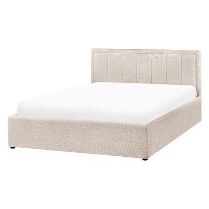 Seng med Opbevaring Montlaur Boucle Beige 140x200 cm