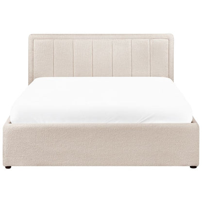 Seng med Opbevaring Montlaur Boucle Beige 140x200 cm