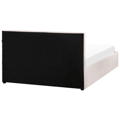 Seng med Opbevaring Montlaur Boucle Beige 140x200 cm