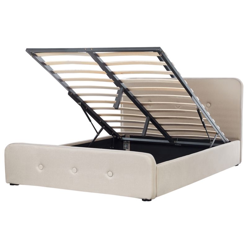 Seng med Opbevaring Rennes Beige 160x200 cm