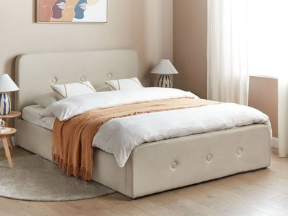Seng med Opbevaring Rennes Beige 160x200 cm