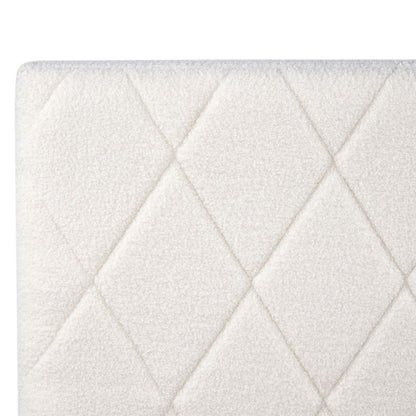 Seng med Opbevaring Rochefort Boucle Hvid 160x200 cm