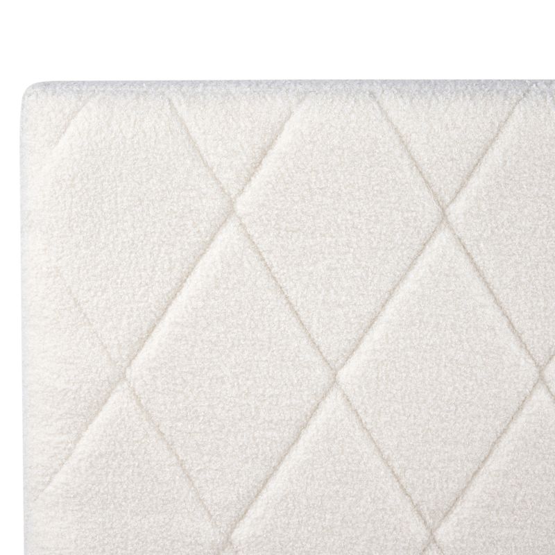 Seng med Opbevaring Rochefort Boucle Hvid 160x200 cm