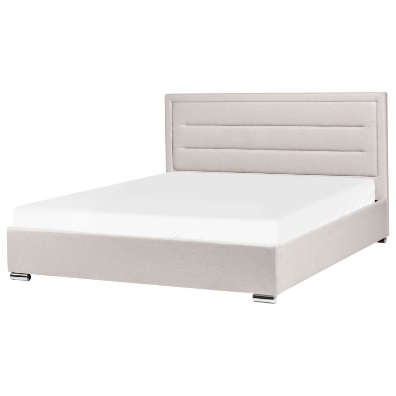 Seng med Opbevaring Rouen Lys Beige 180x200 cm