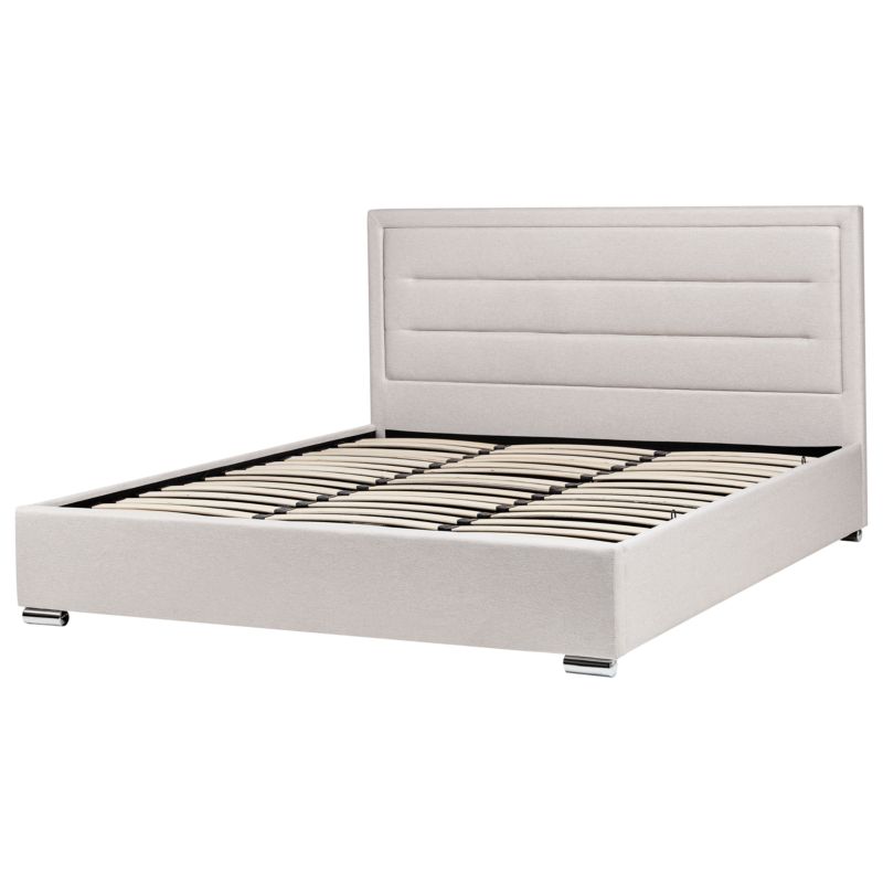 Seng med Opbevaring Rouen Lys Beige 180x200 cm