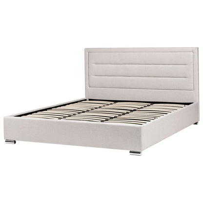 Seng med Opbevaring Rouen Lys Beige 180x200 cm