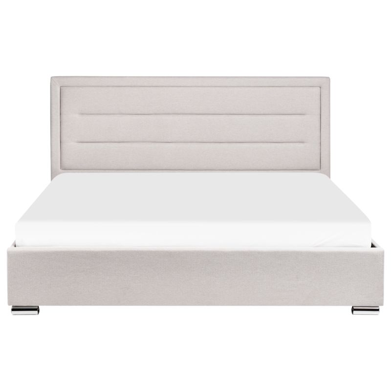 Seng med Opbevaring Rouen Lys Beige 180x200 cm