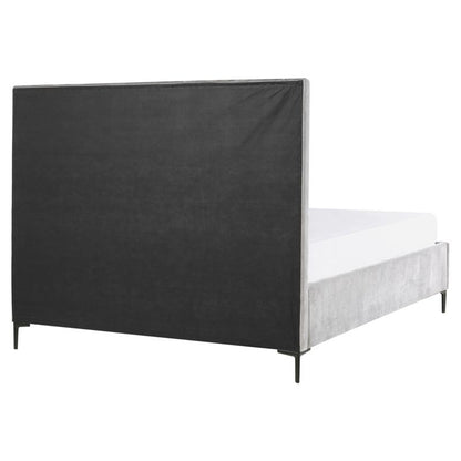 Seng med Opbevaring Sezanne Velour Lys Grå 160x200 cm