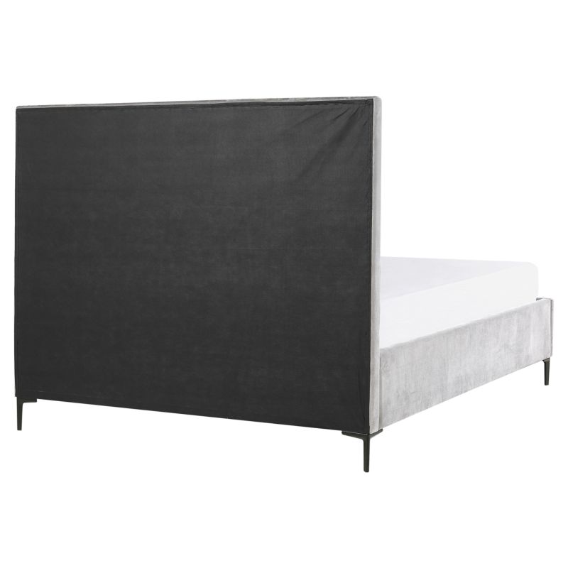 Seng med Opbevaring Sezanne Velour Lys Grå 160x200 cm