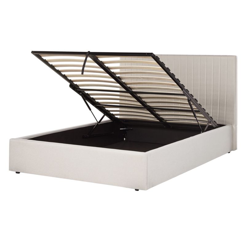 Seng med opbevaring Vion Lys Beige 140x200 cm