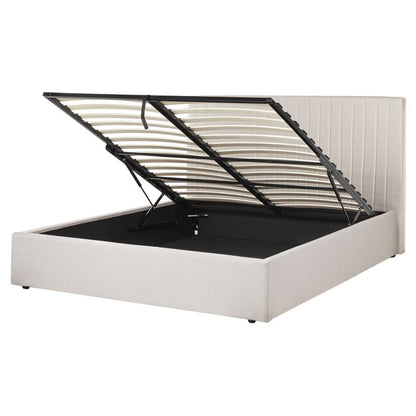 Senge med Opbevaring Vion Lys Beige 160x200 cm