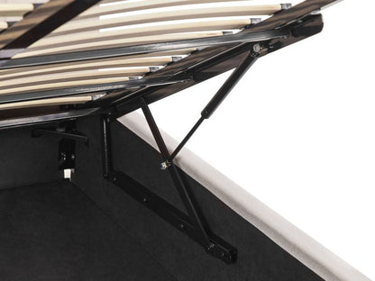Senge med Opbevaring Vion Lys Beige 160x200 cm