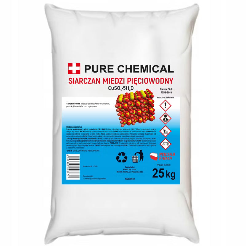 Kobbersulfat Pentahydrat CuSO4 Ren 25 kg