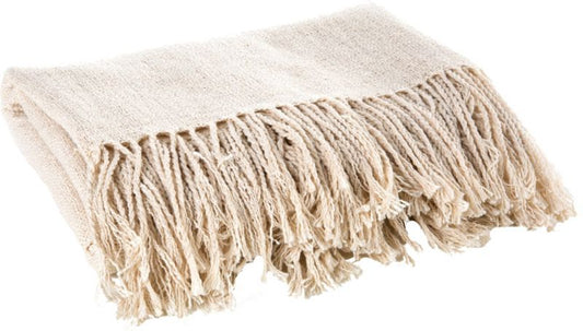 Eurofirany Judi plaid 150 x 180 cm i cremefarve