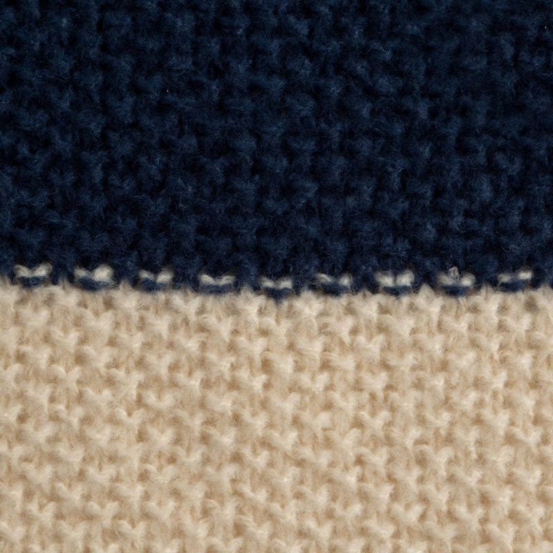Eurofirany Pled plaid 130 x 170 cm i marineblå og beige