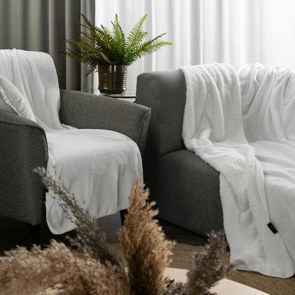 Eurofirany Tedy plaid 150 x 200 cm hvid