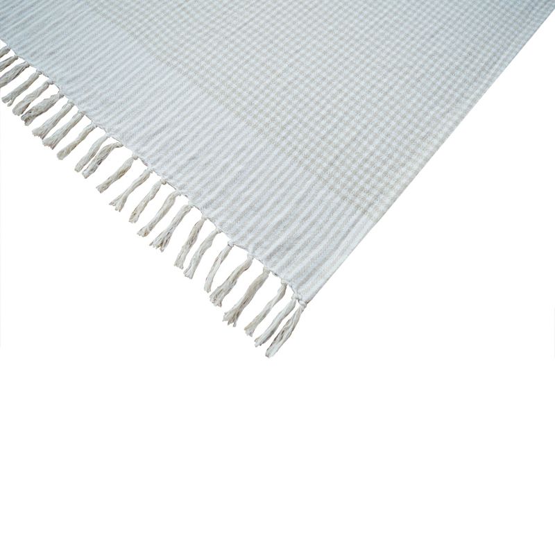 Vævet plaid 130 x 170 cm i beige tern