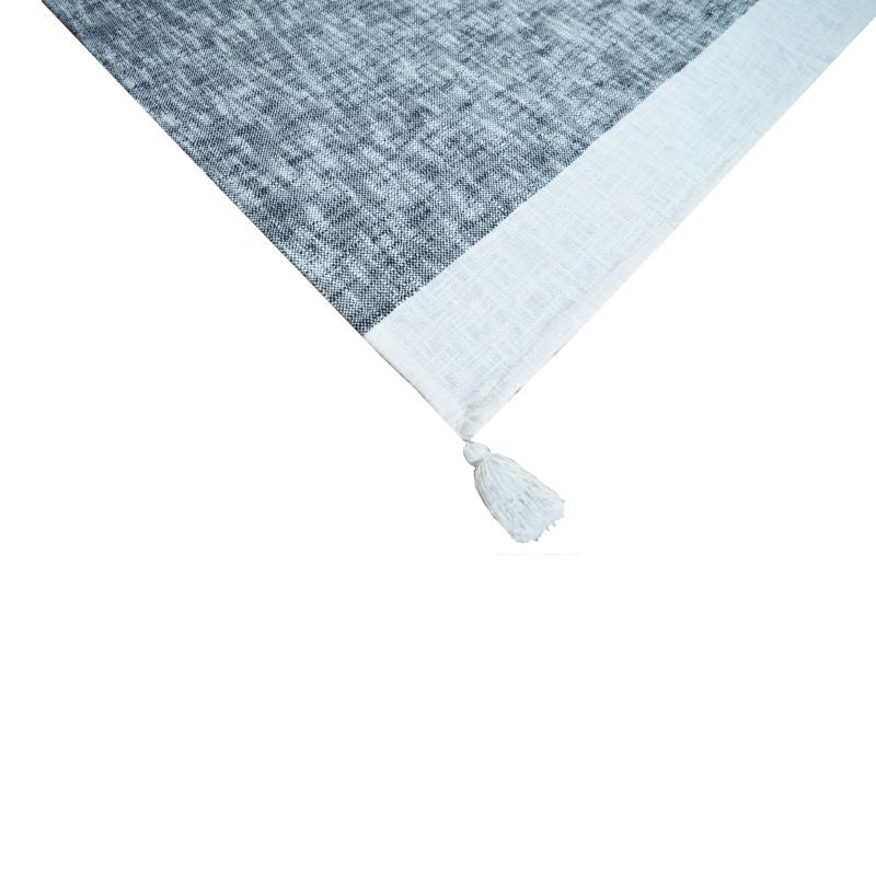 Vævet plaid 130 x 170 cm melange sort-hvid