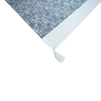 Vævet plaid 130 x 170 cm melange sort-hvid