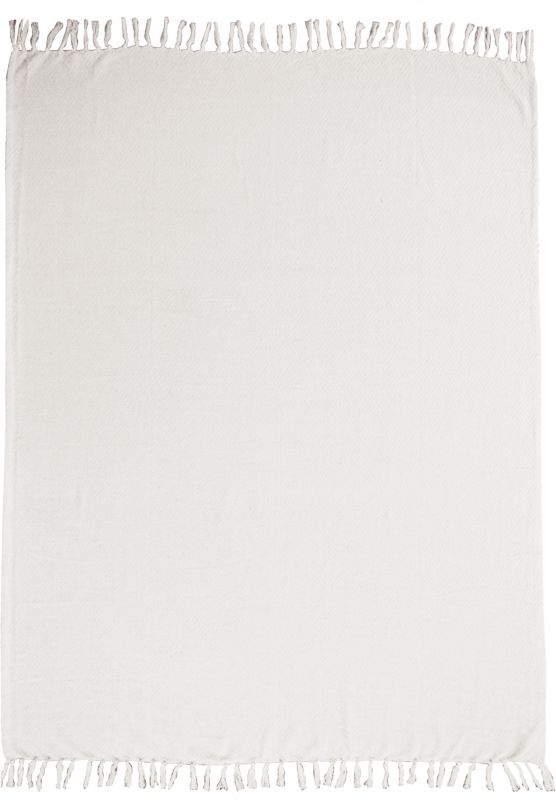 Vævet plaid 130 x 170 cm med hvide romber